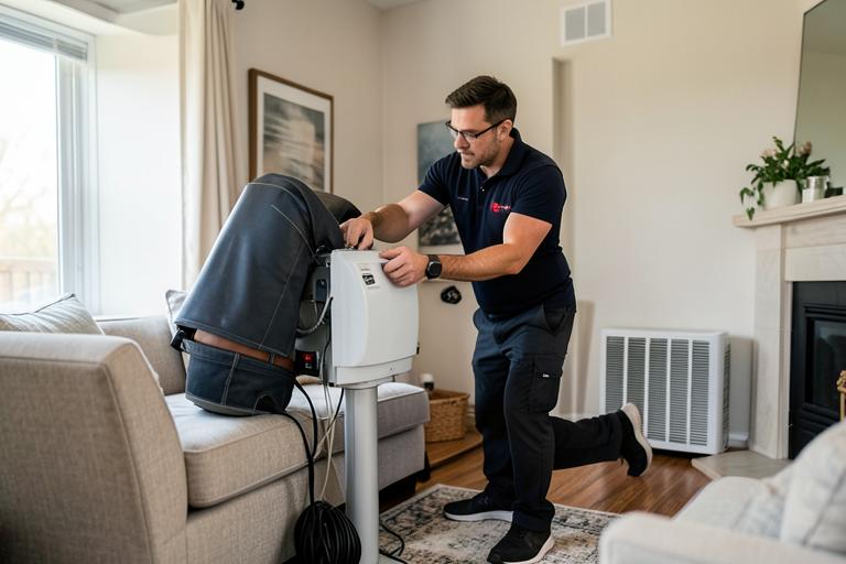 Big O technician performing General Residential HVAC